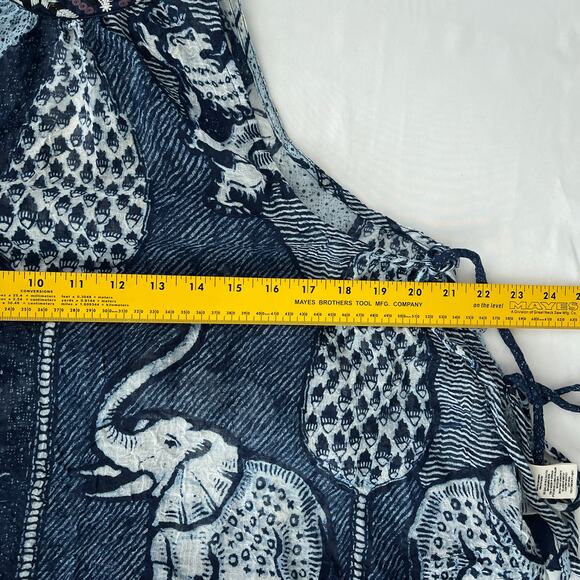 Free People Double Dutch Elephant Side Tie Crop Tank Blue Women's Size Small - Picture 11 of 15